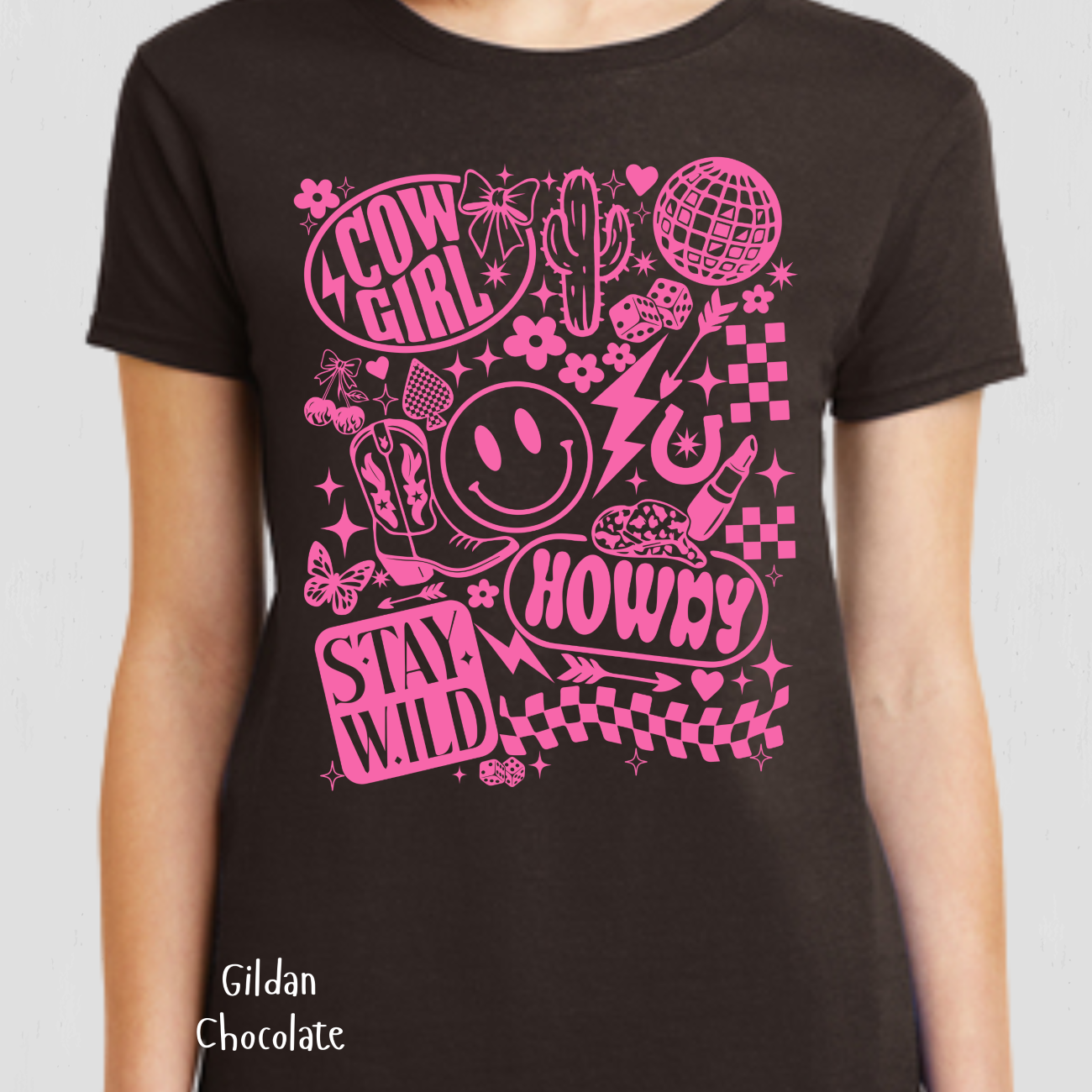 Cowgirl, Stay Wild, Howdy Collage Country Western T-Shirt