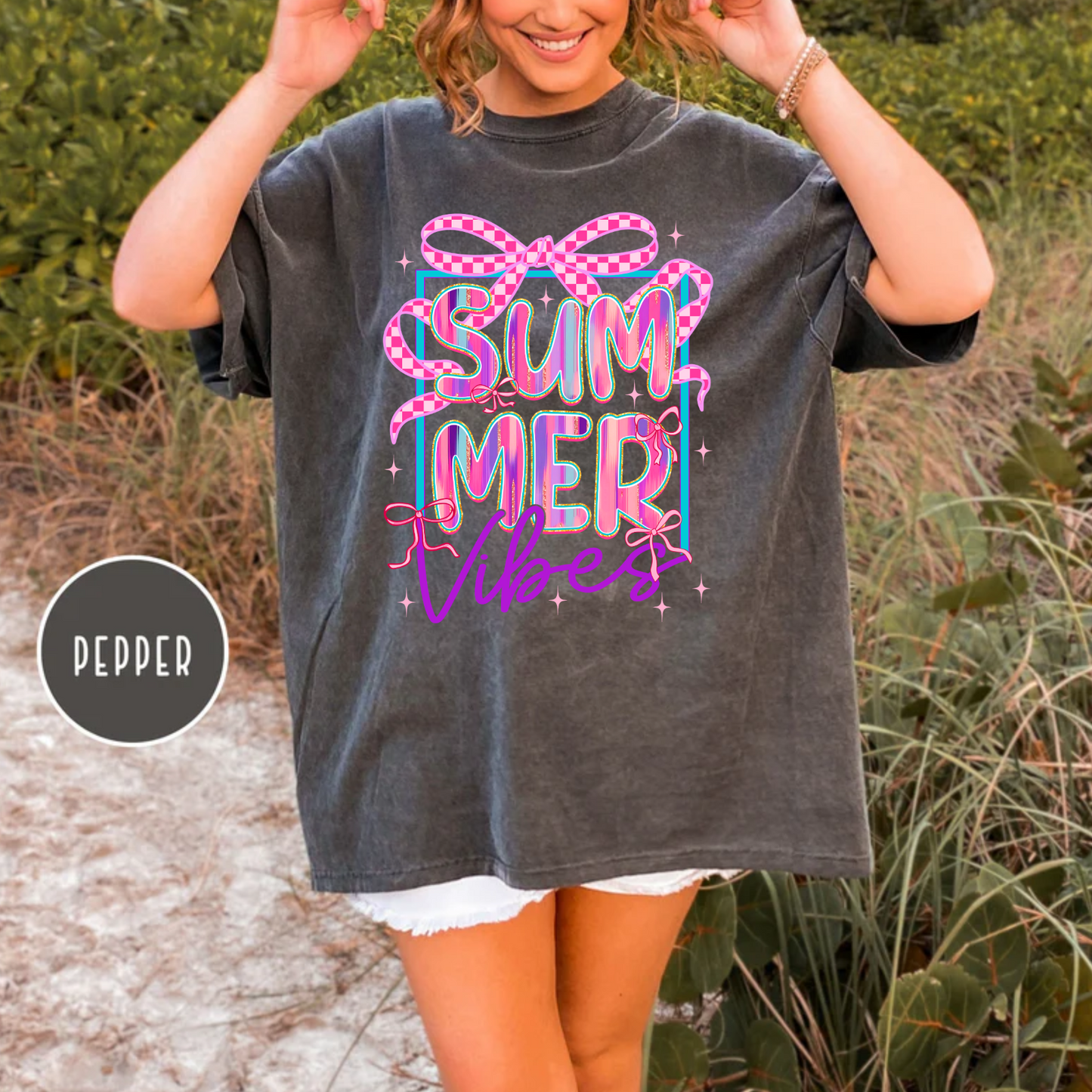 Summer Vibes T-Shirt, Summer Coquette Shirt, Comfort Color Tee's