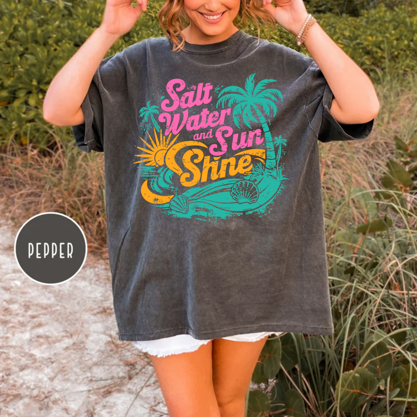 Salt Water and SunShine T-Shirt, Comfort Color Tee, Summer Ready
