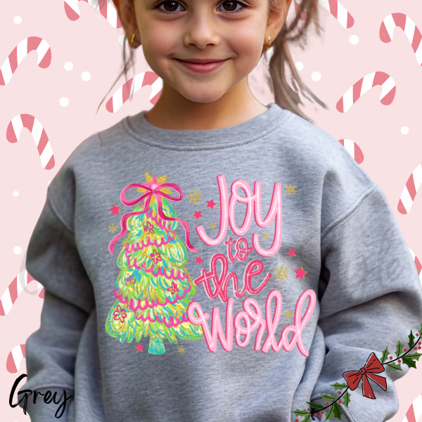 Joy to the World Christmas Holiday Sweatshirt, Youth & Adult
