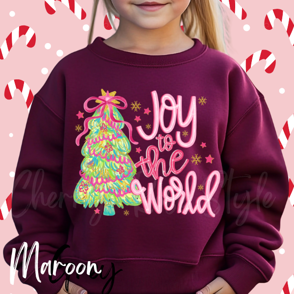 Joy to the World Christmas Holiday Sweatshirt, Youth & Adult