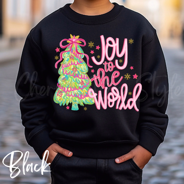 Joy to the World Christmas Holiday Sweatshirt, Youth & Adult