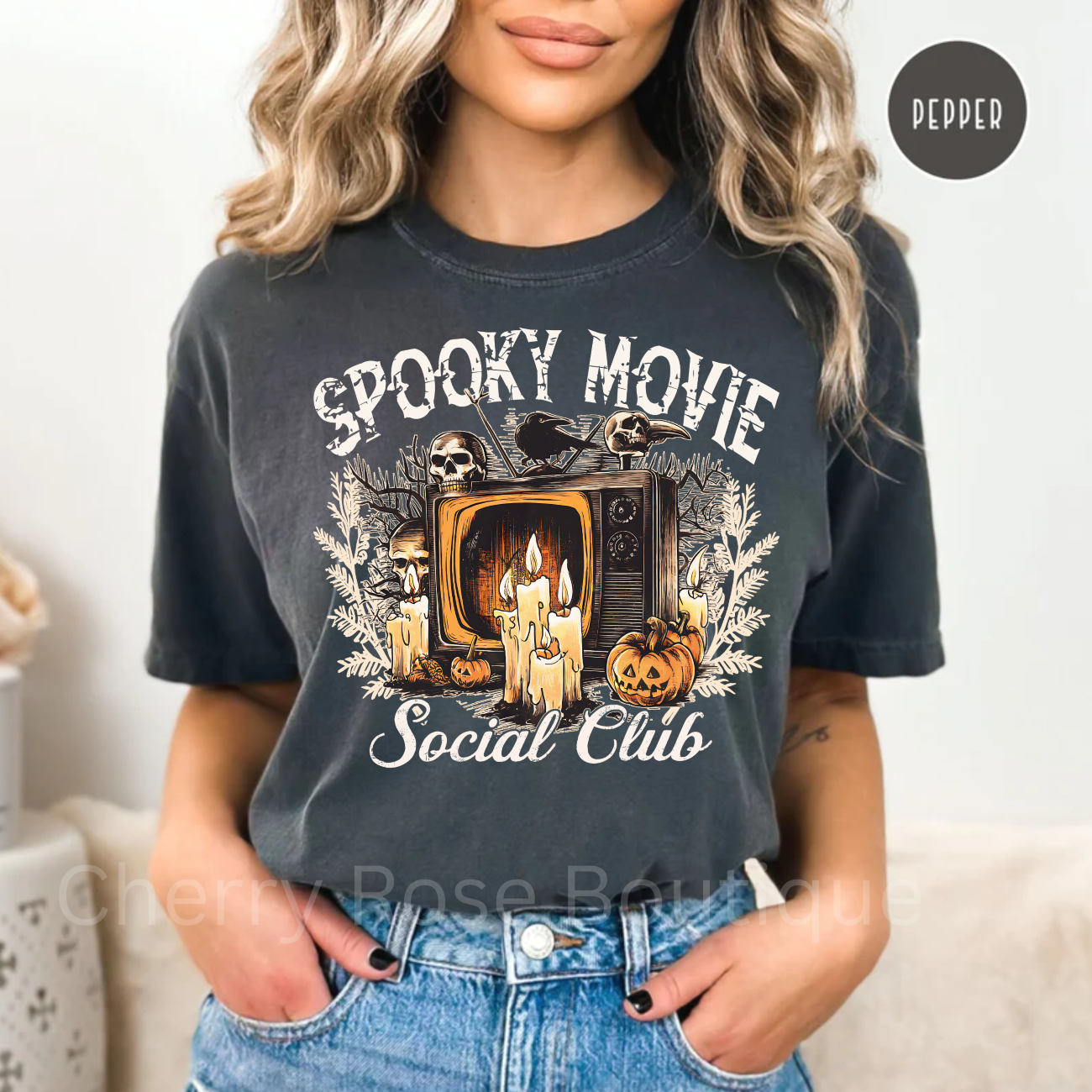 Spooky Movie Social Club Comfort Color Tee