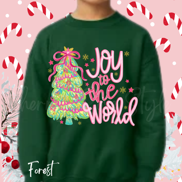 Joy to the World Christmas Holiday Sweatshirt, Youth & Adult