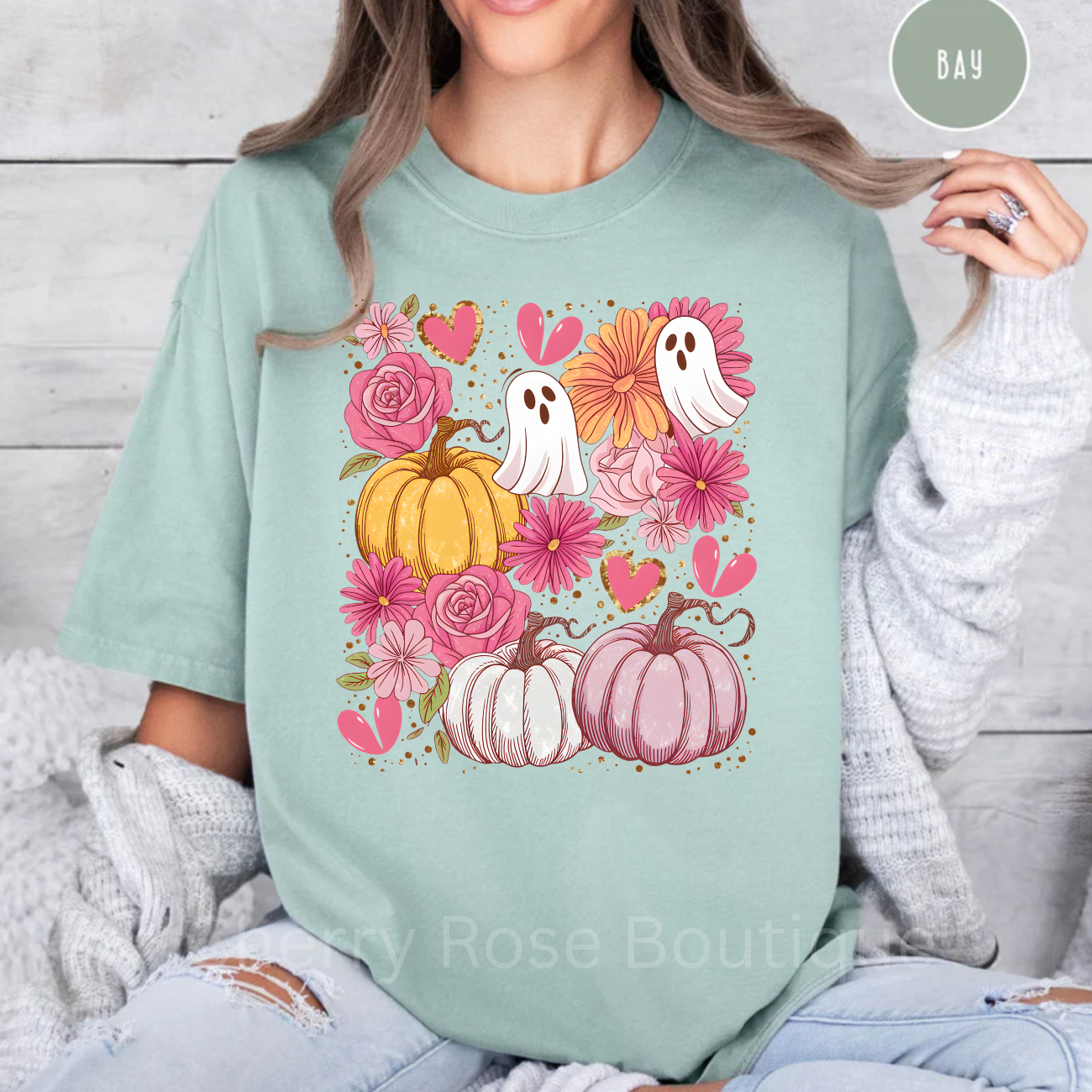 Coquette Pumpkins, Cute Ghost Comfort Color Tee