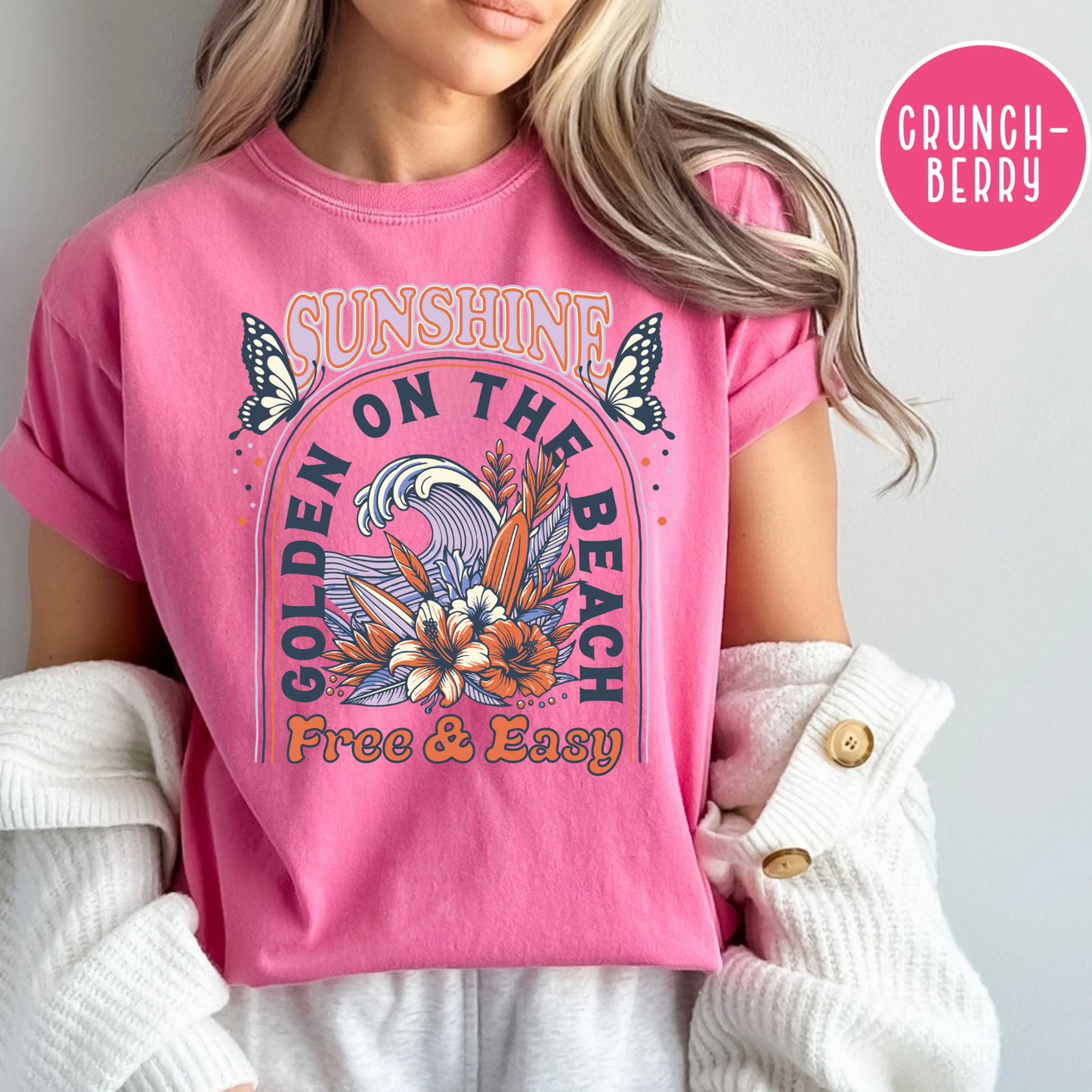 Sunshine Golden On The Beach, Free & Easy T-shirt, Shirt