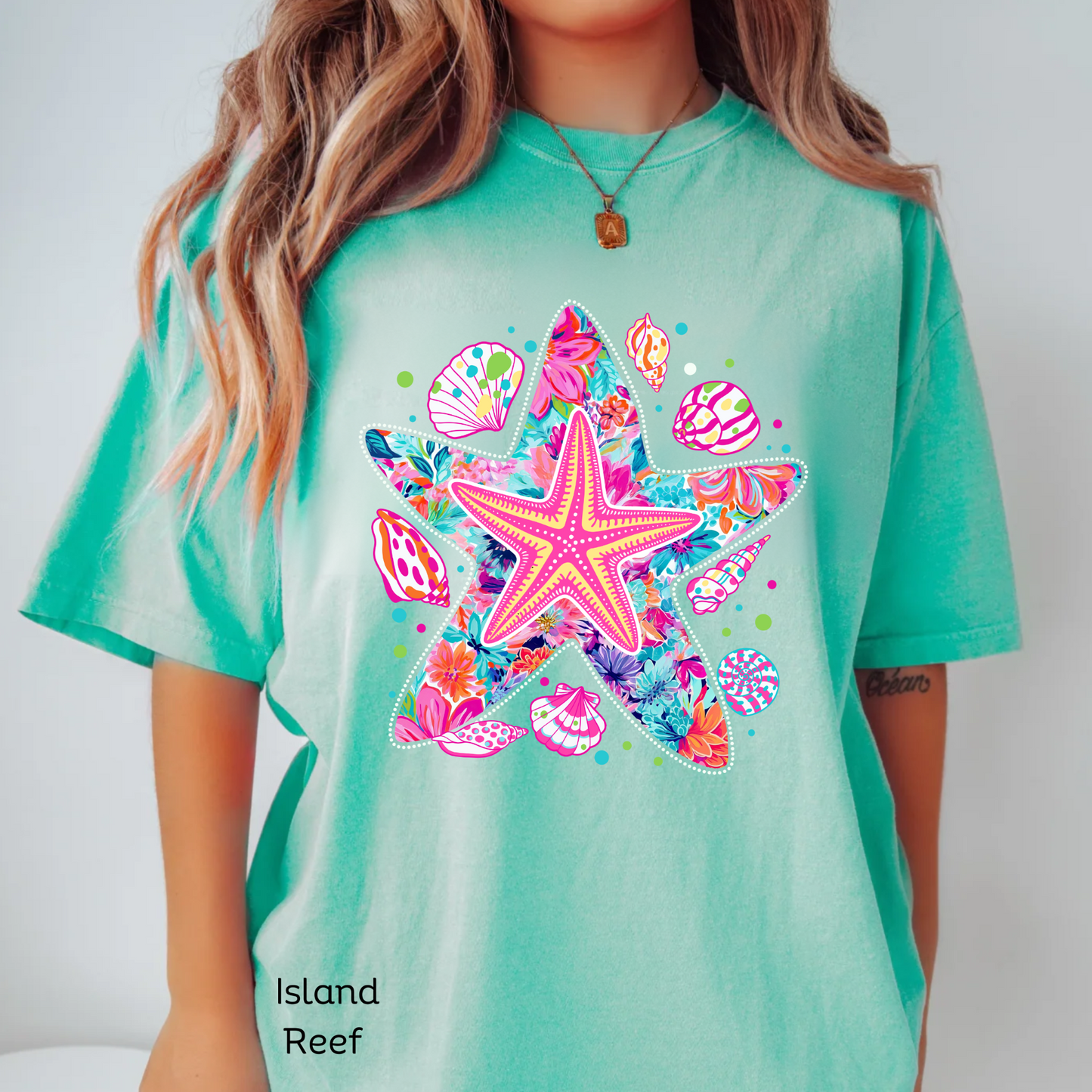 Starfish Tee, Summer Beach Shirt, Comfort Color Shirt