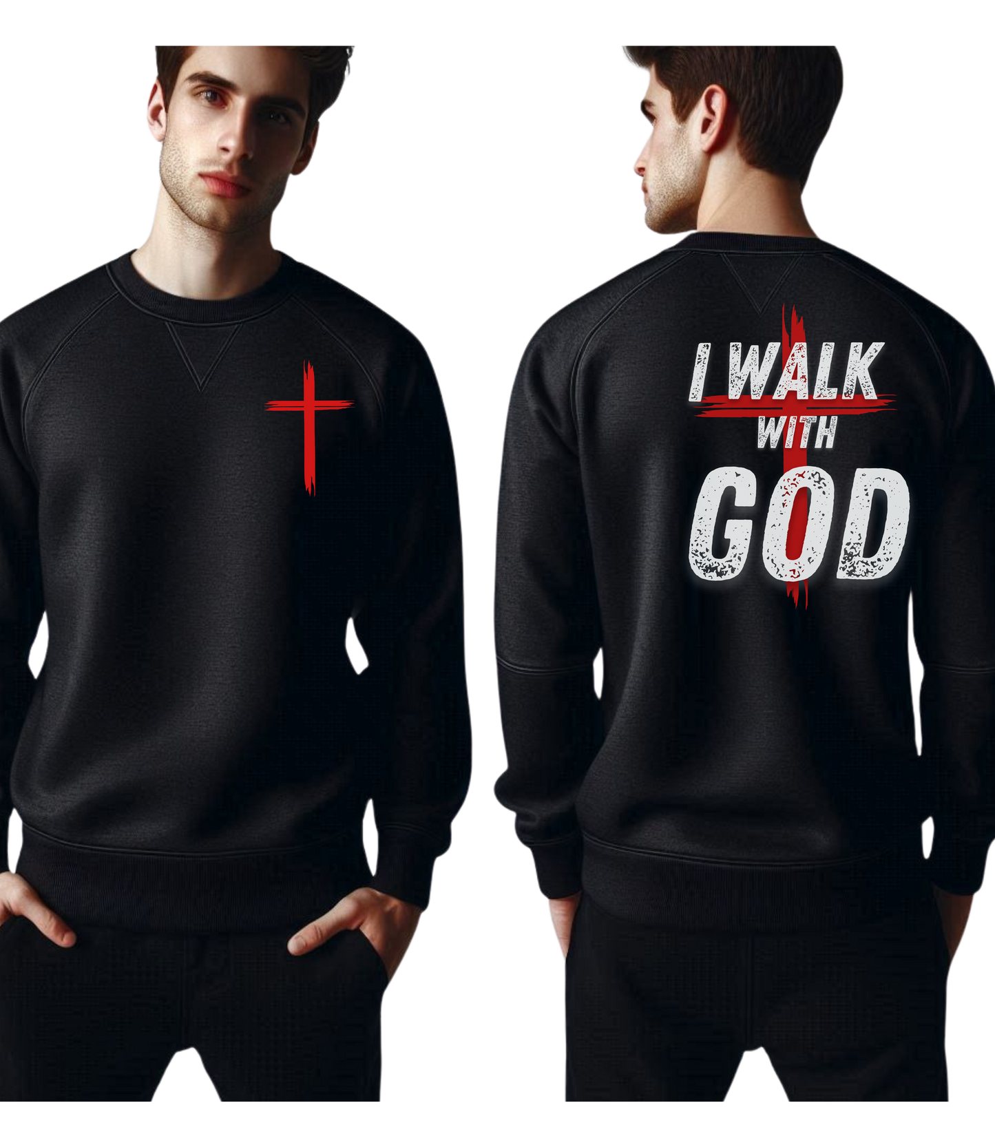 I walk with God Sweatshirt, Christian Shirt, Christian Shirt, I walk with God Christian