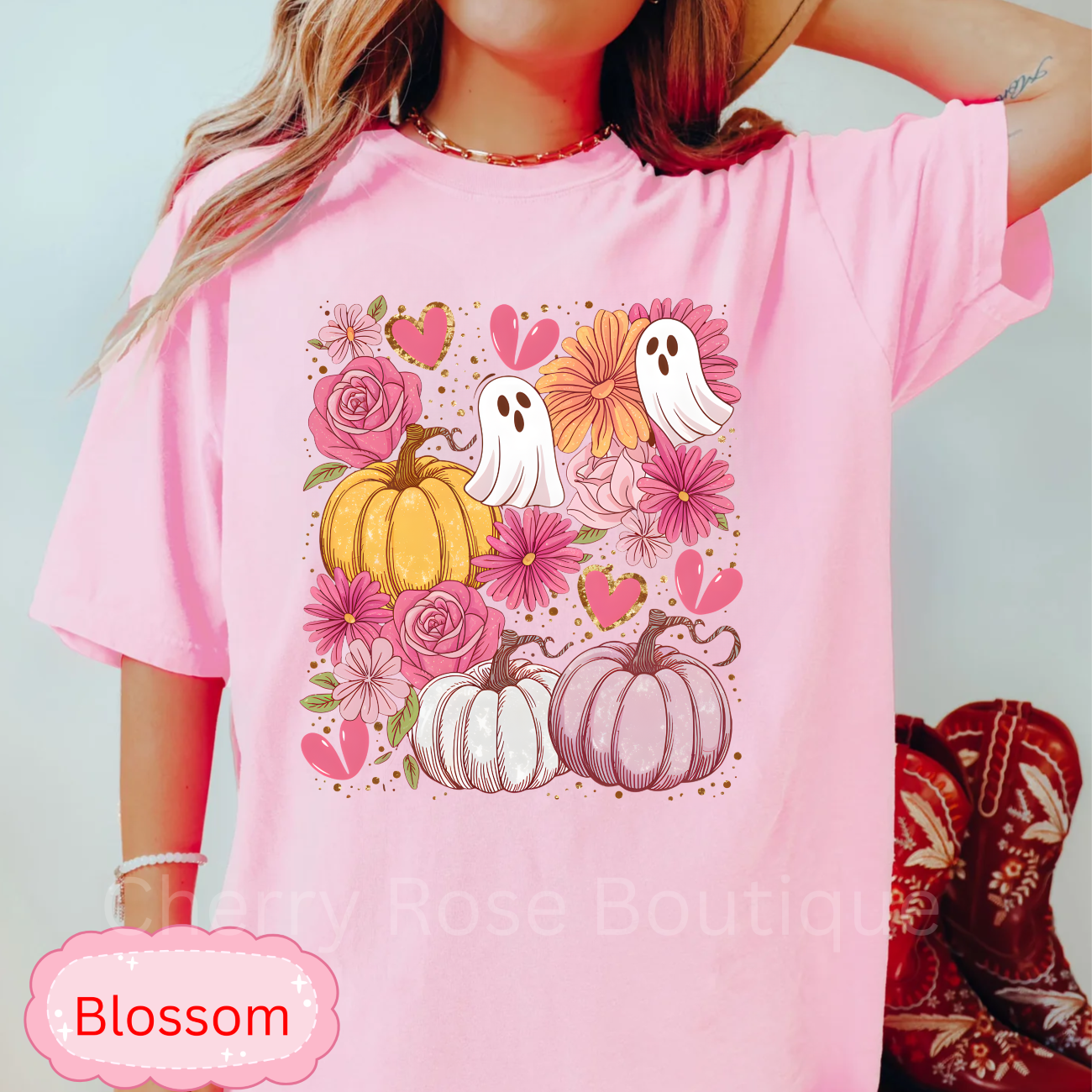 Coquette Pumpkins, Cute Ghost Comfort Color Tee