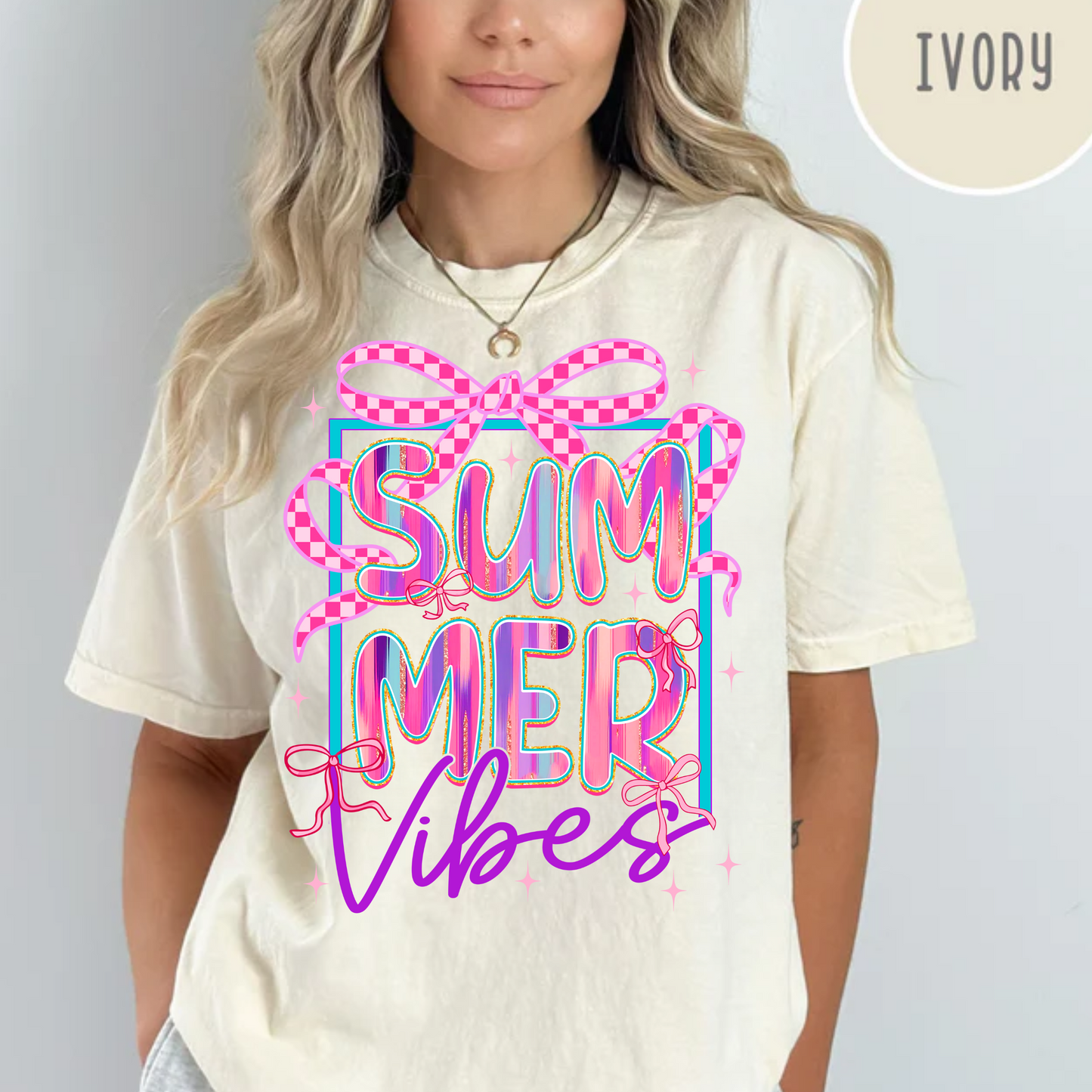 Summer Vibes T-Shirt, Summer Coquette Shirt, Comfort Color Tee's