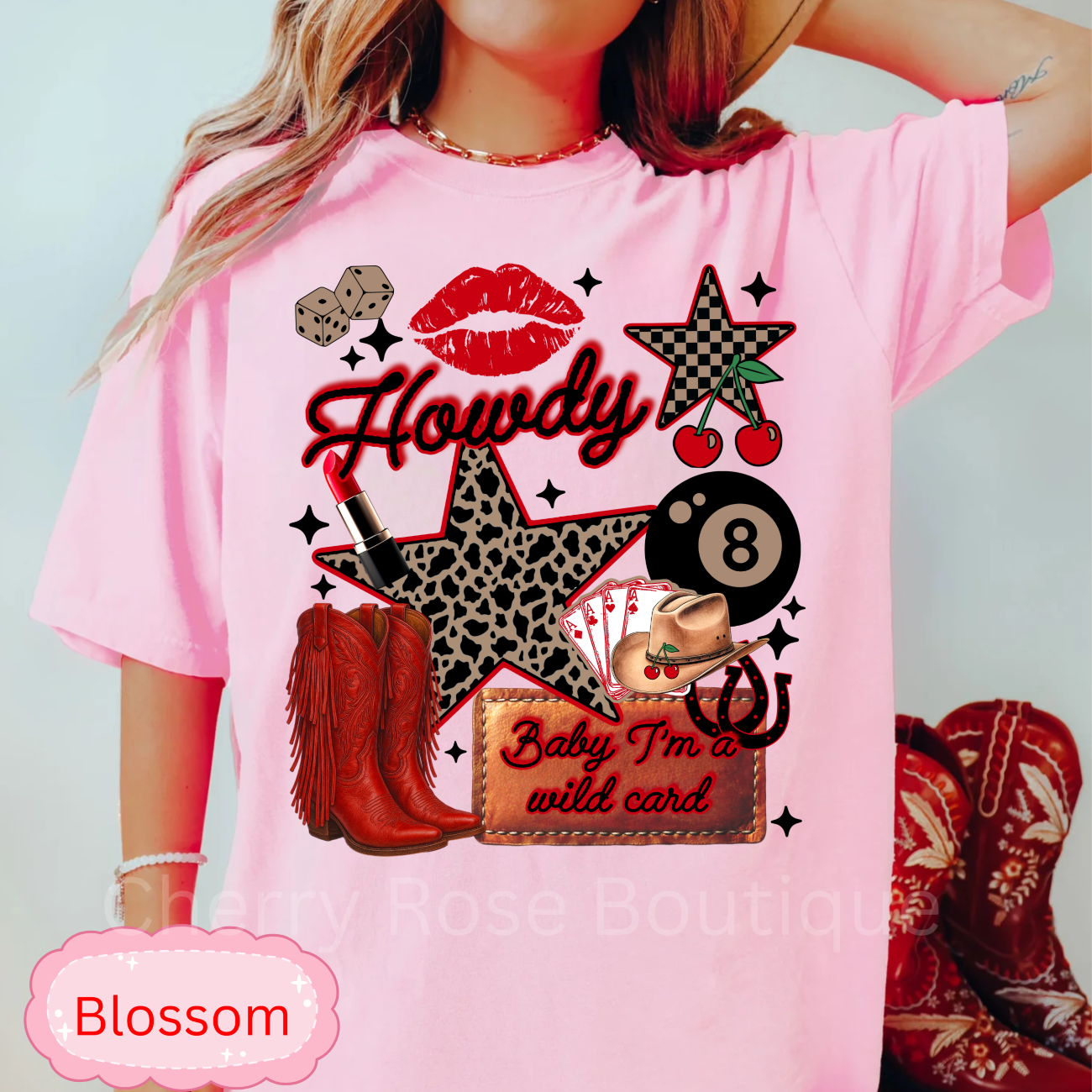 Howdy, Baby I'm a Wild Card T-Shirt, Comfort Color Tee