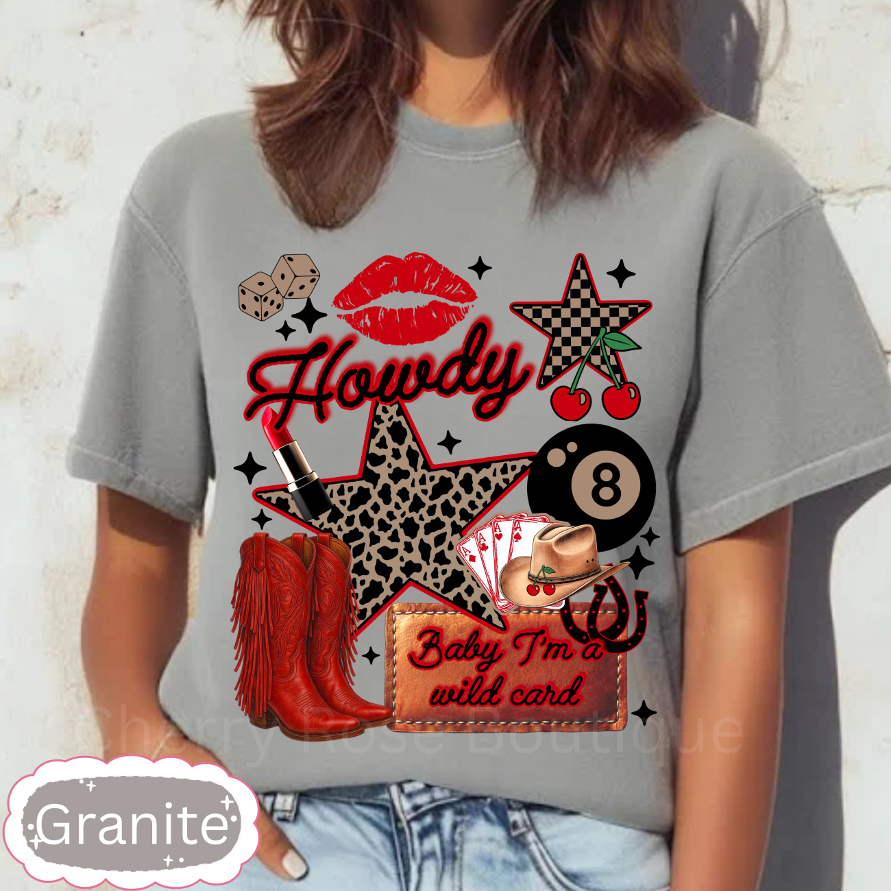 Howdy, Baby I'm a Wild Card T-Shirt, Comfort Color Tee
