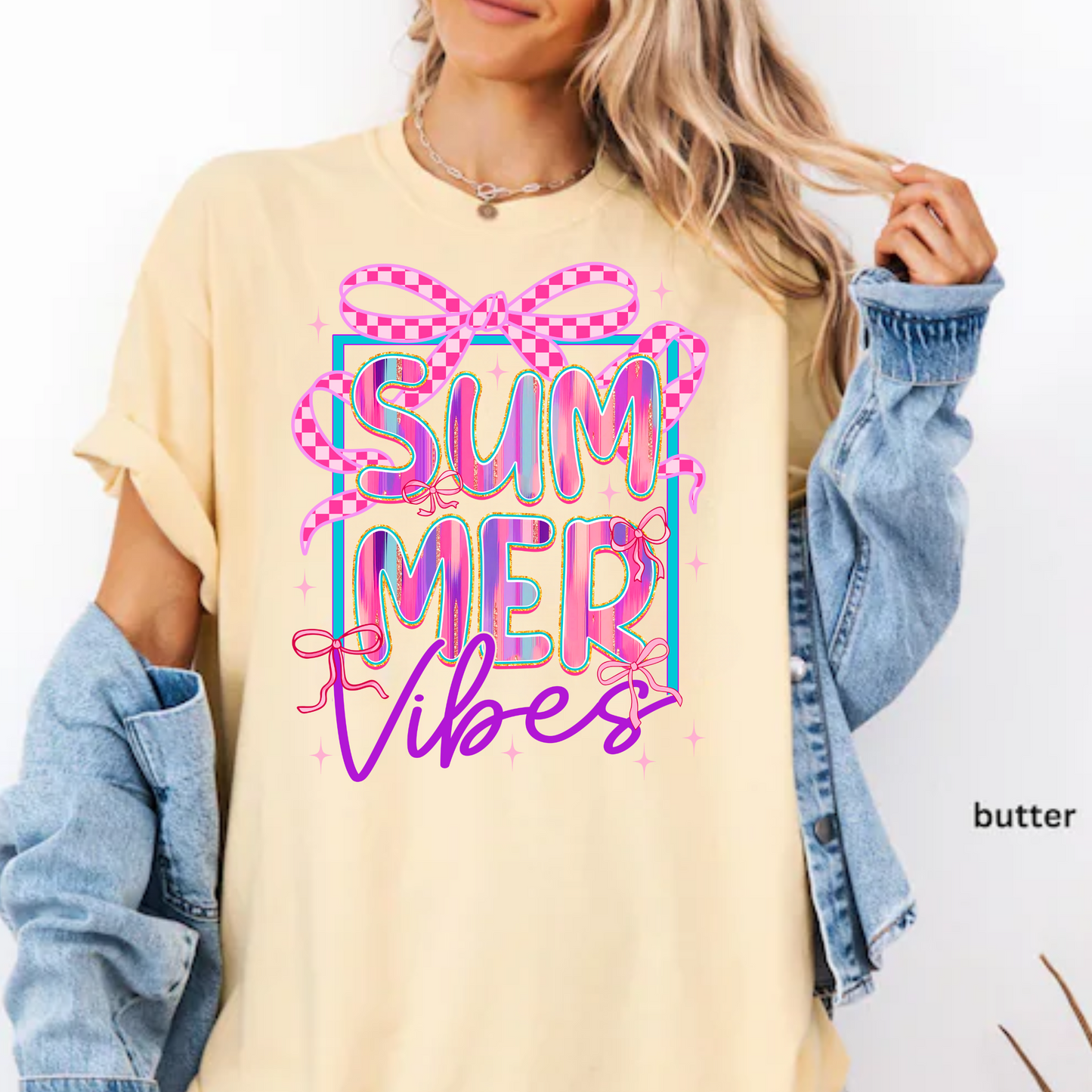 Summer Vibes T-Shirt, Summer Coquette Shirt, Comfort Color Tee's