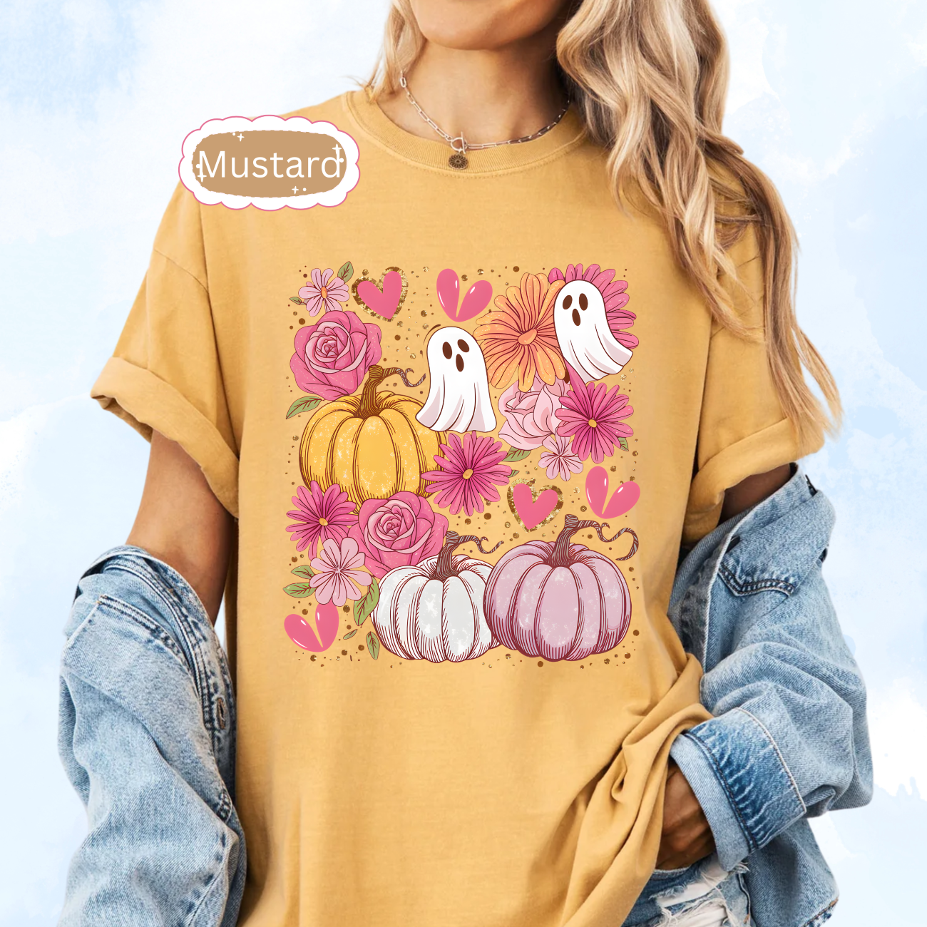 Coquette Pumpkins, Cute Ghost Comfort Color Tee