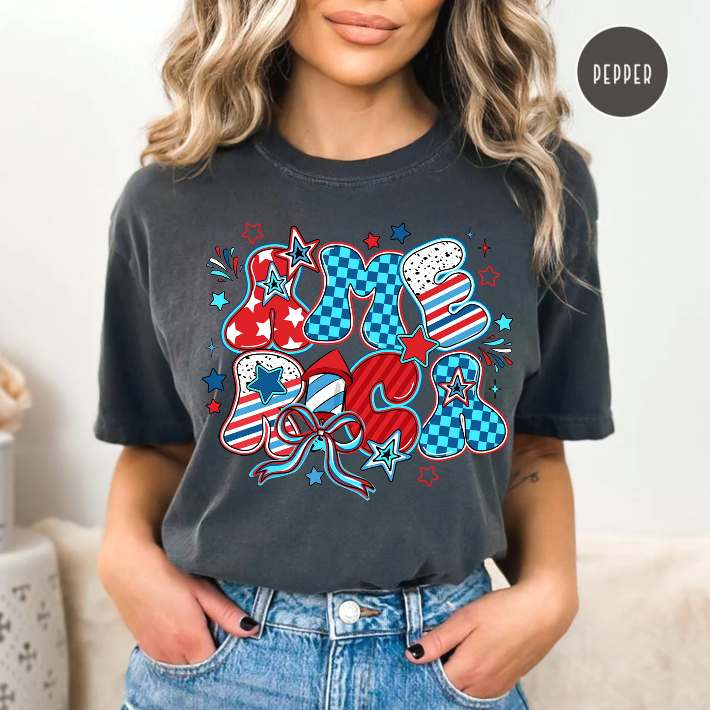 America T-shirt, Memorial Day, 4th of July Tee Comfort Color