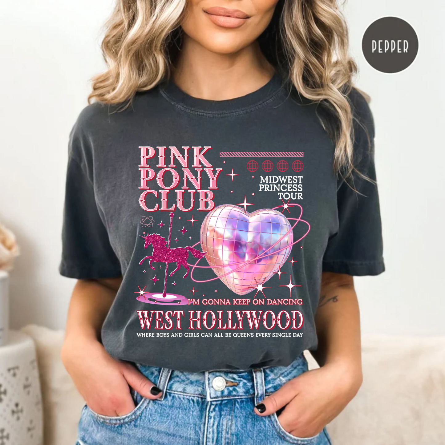 Pink Pony Club, Fan Shirt, Comfort Color Shirt