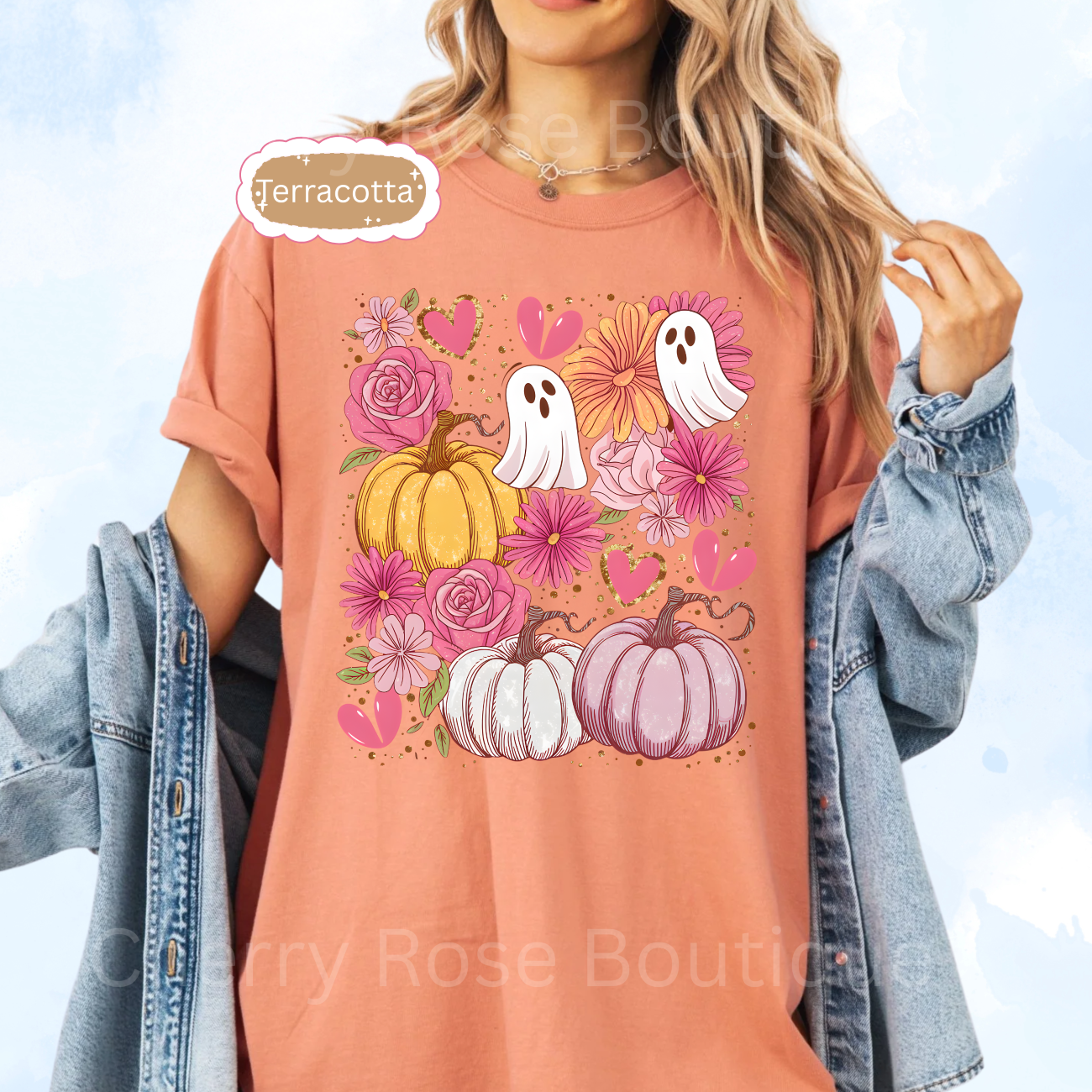 Coquette Pumpkins, Cute Ghost Comfort Color Tee