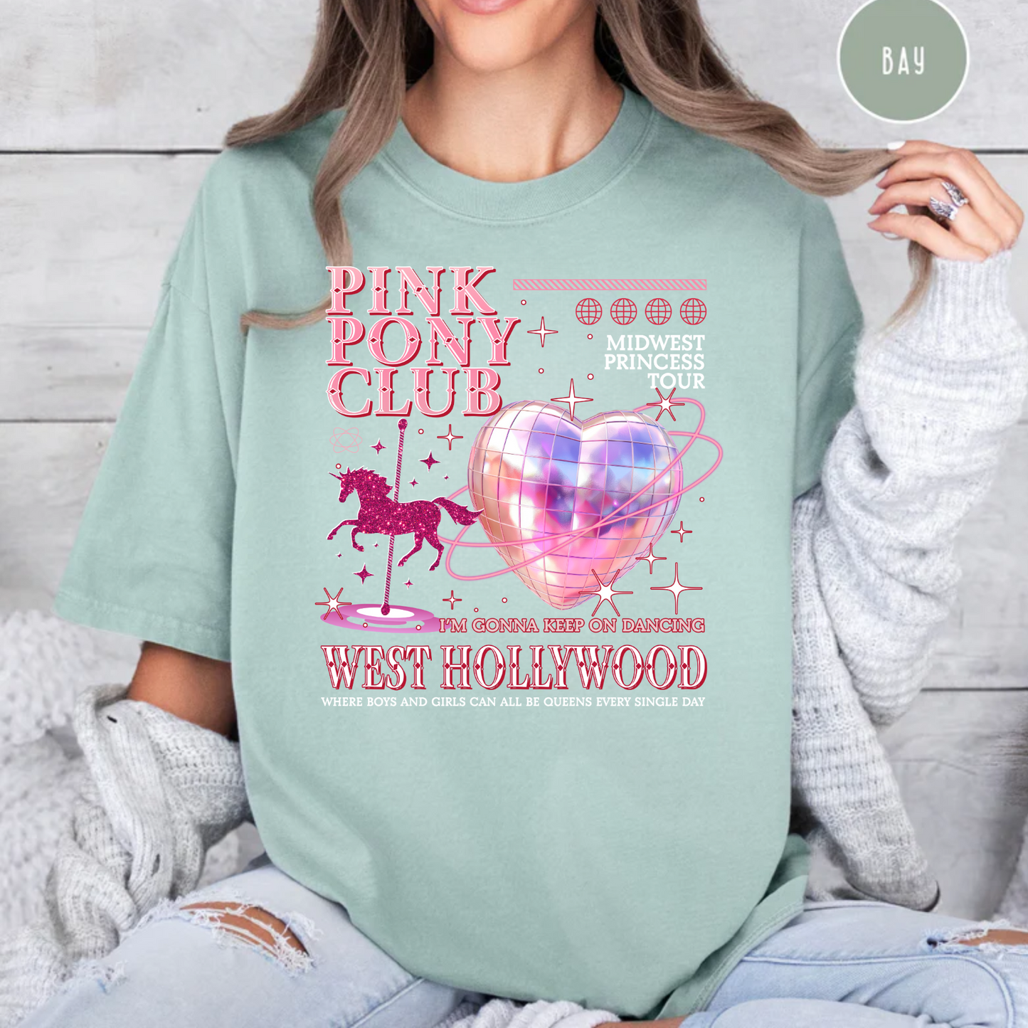 Pink Pony Club, Fan Shirt, Comfort Color Shirt