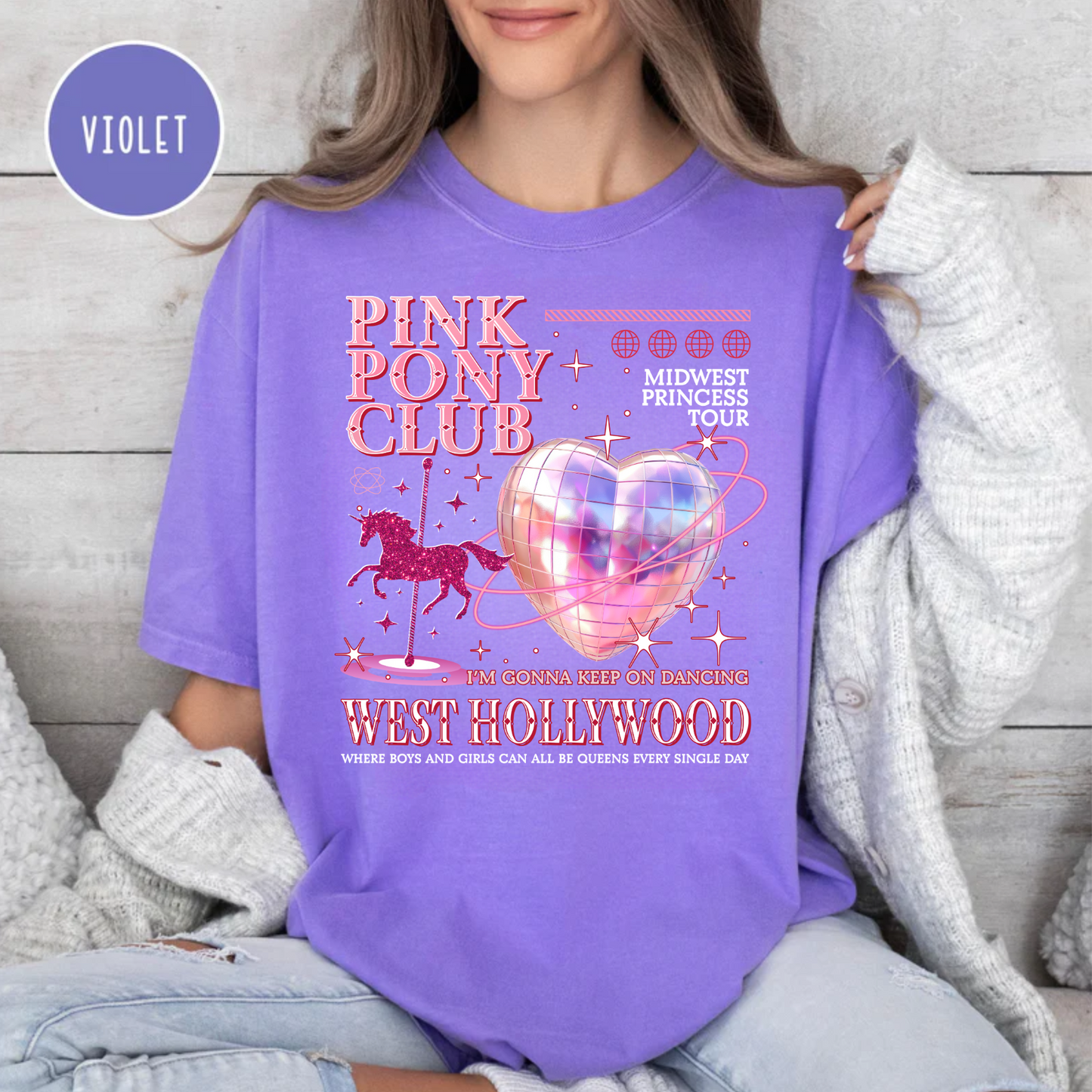 Pink Pony Club, Fan Shirt, Comfort Color Shirt