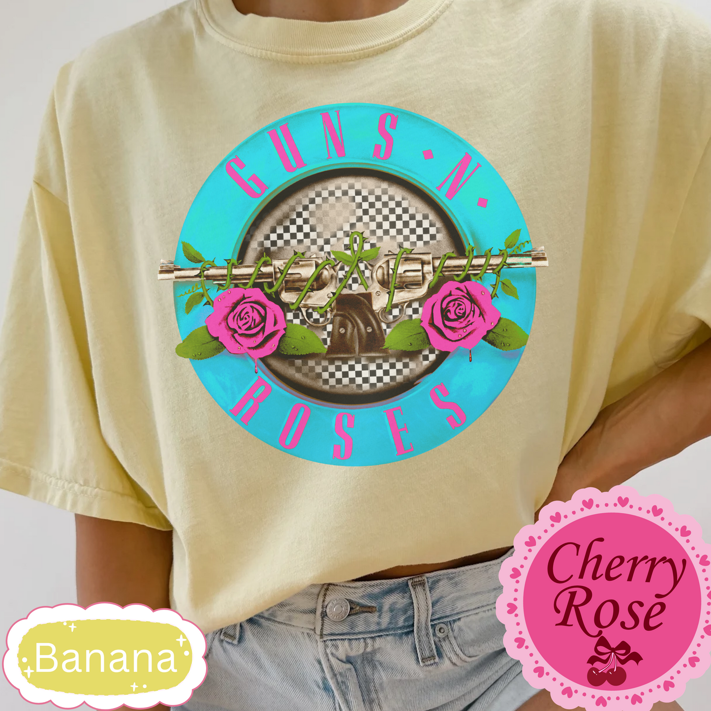 Guns N Roses Tshirt 80' Rock Band Tee