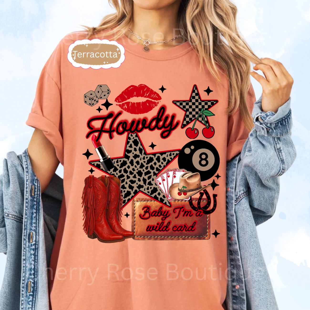 Howdy, Baby I'm a Wild Card T-Shirt, Comfort Color Tee