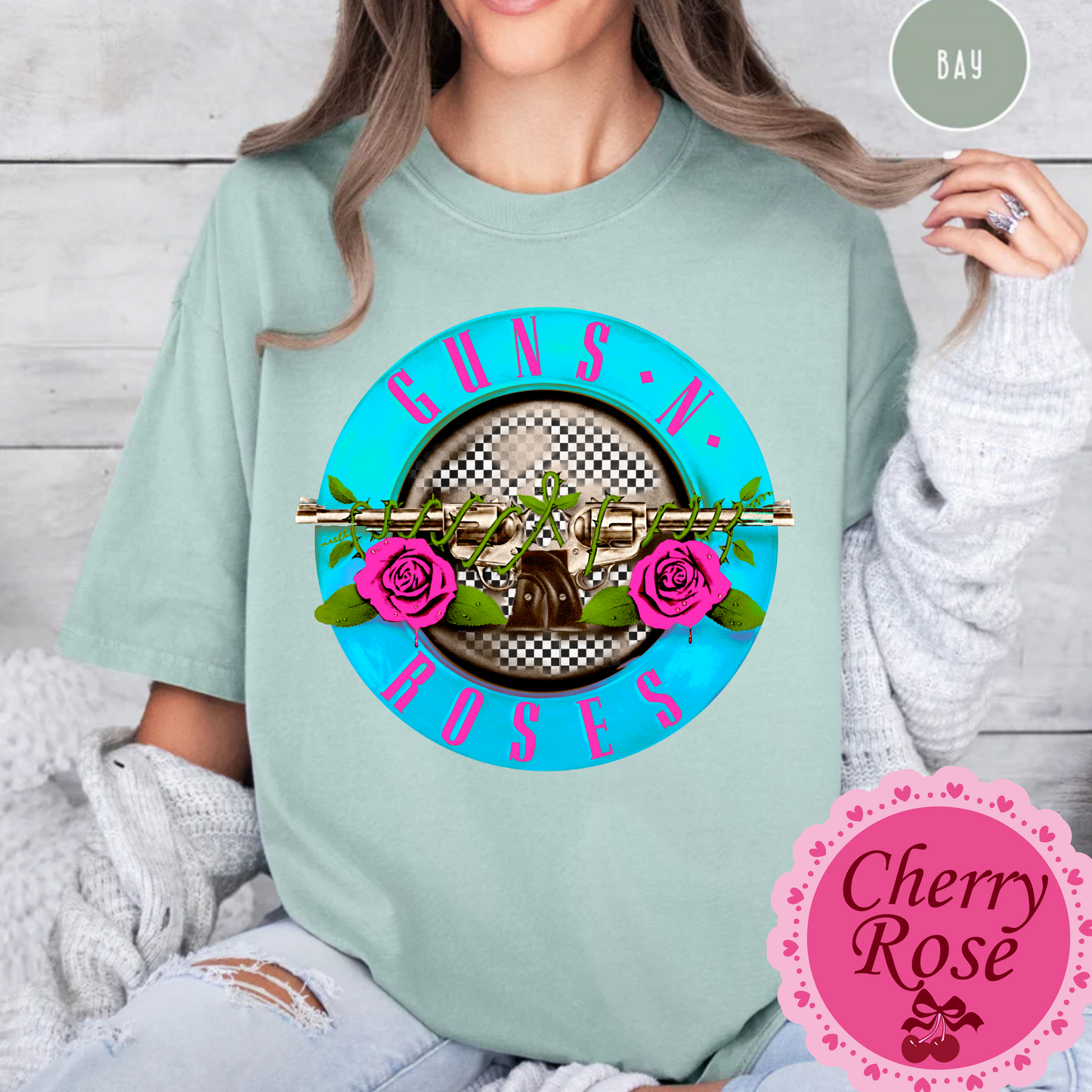 Guns N Roses Tshirt 80' Rock Band Tee