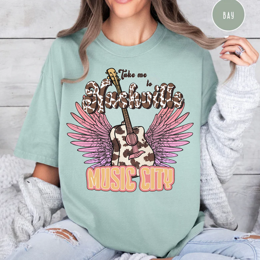 Take me to Nashville Music City Shirt Comfort Color Tee