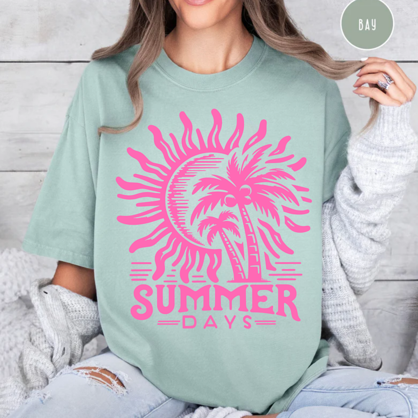 Summer Days Shirt, Summer Beach Vacation Ready, Comfort Color Tee