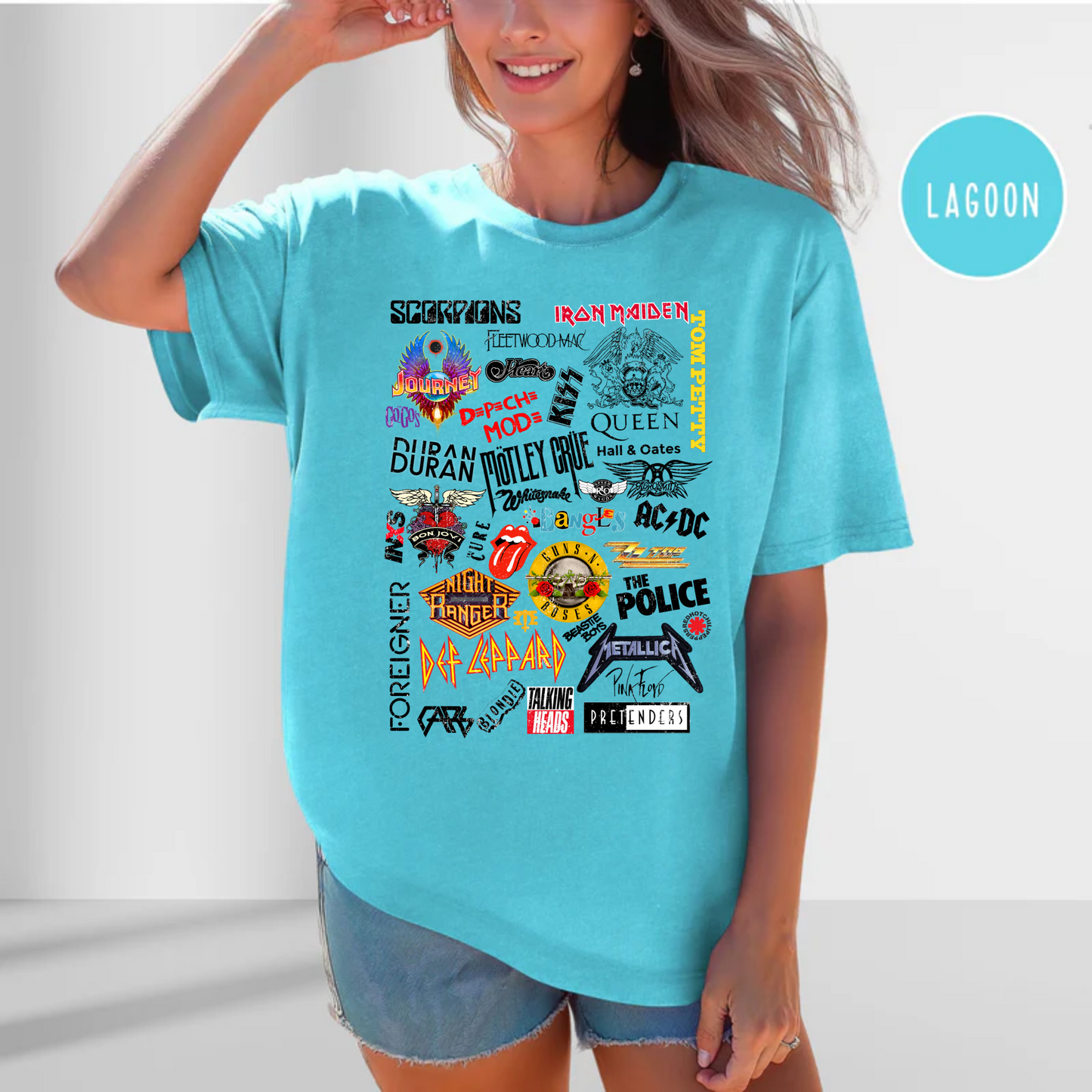 80's Rock Bands Comfort Color Tee