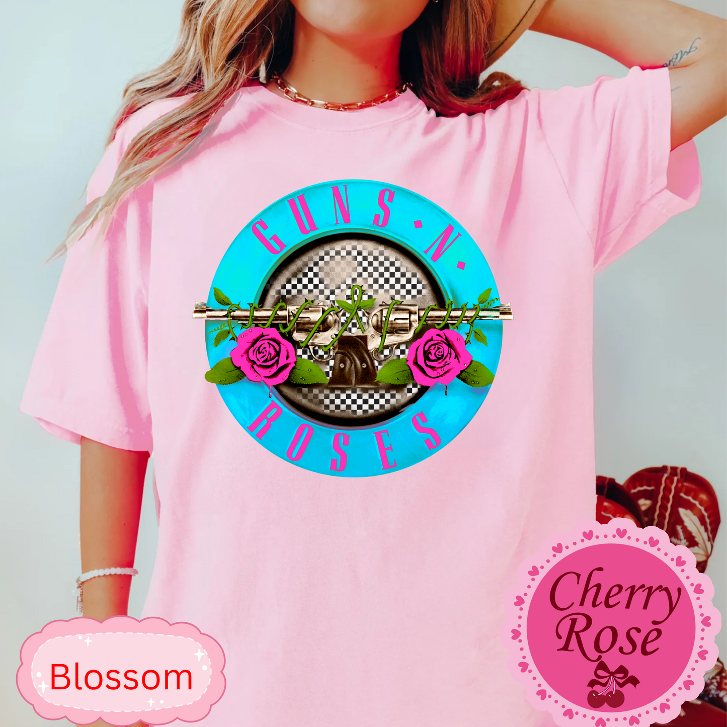 Guns N Roses Tshirt 80' Rock Band Tee