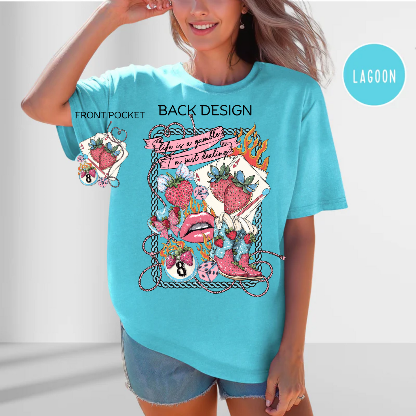 Life is a Gamble, I'm just Dealing, Comfort Color Shirt