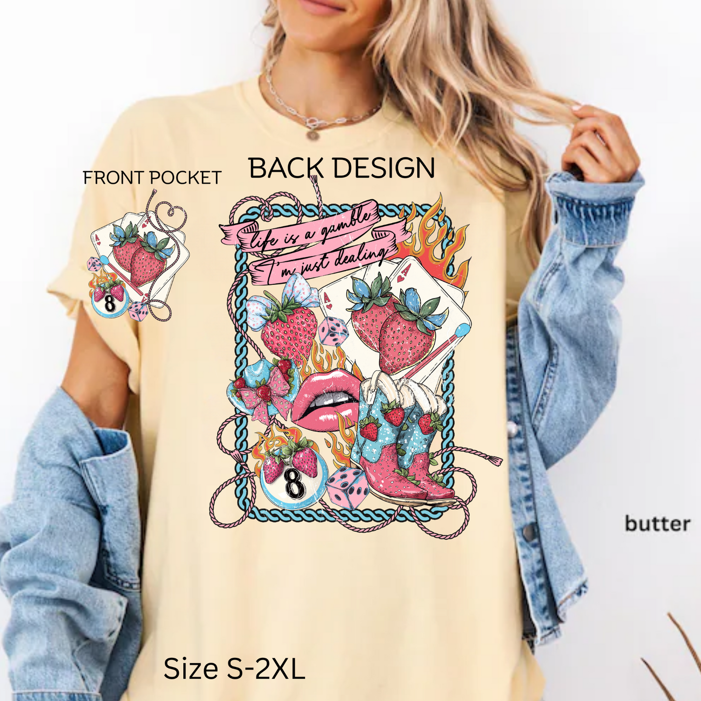 Life is a Gamble, I'm just Dealing, Comfort Color Shirt