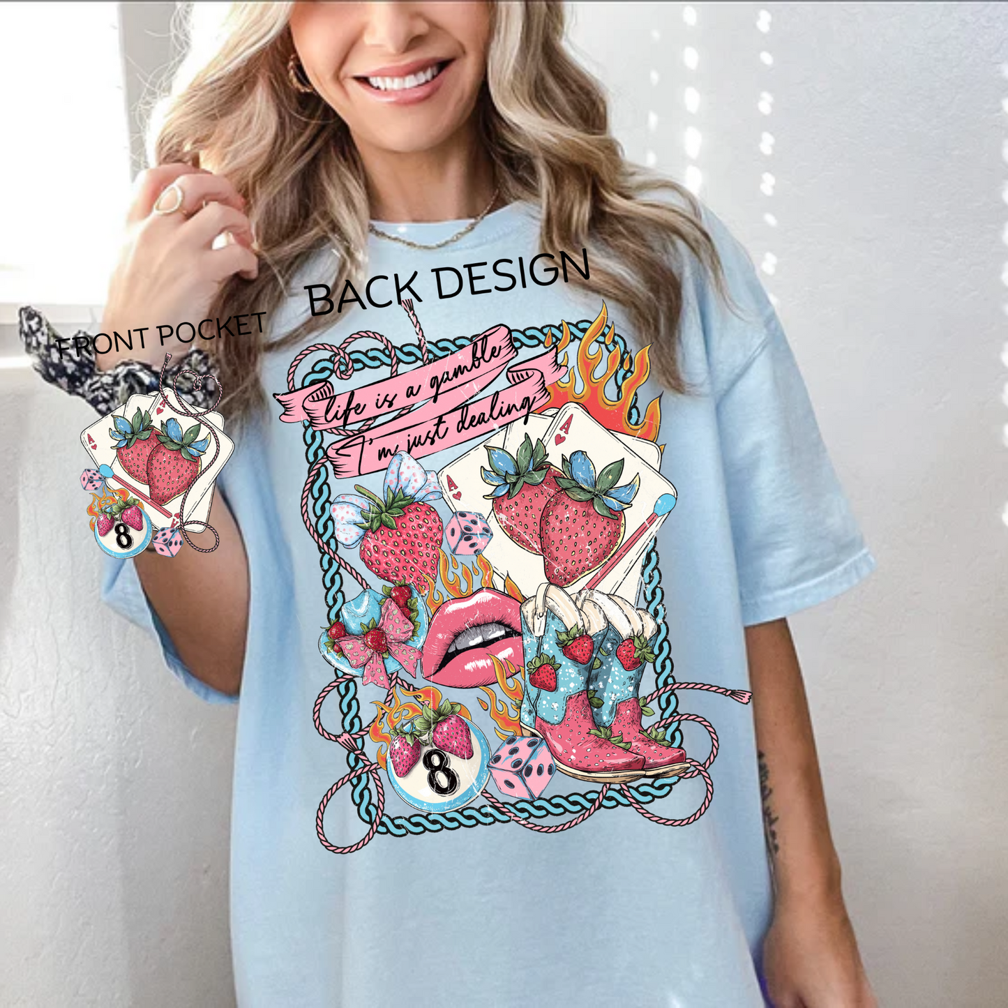 Life is a Gamble, I'm just Dealing, Comfort Color Shirt