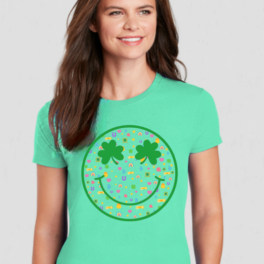 St. Patrick's Day Smiling Face Shirt, St. Patrick's Day Shirt, St. Patrick's Tee Youth & Adult