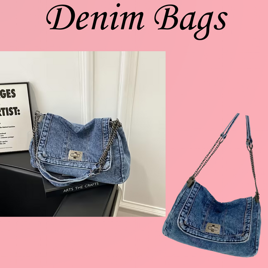 Denim Bags-Flap Over