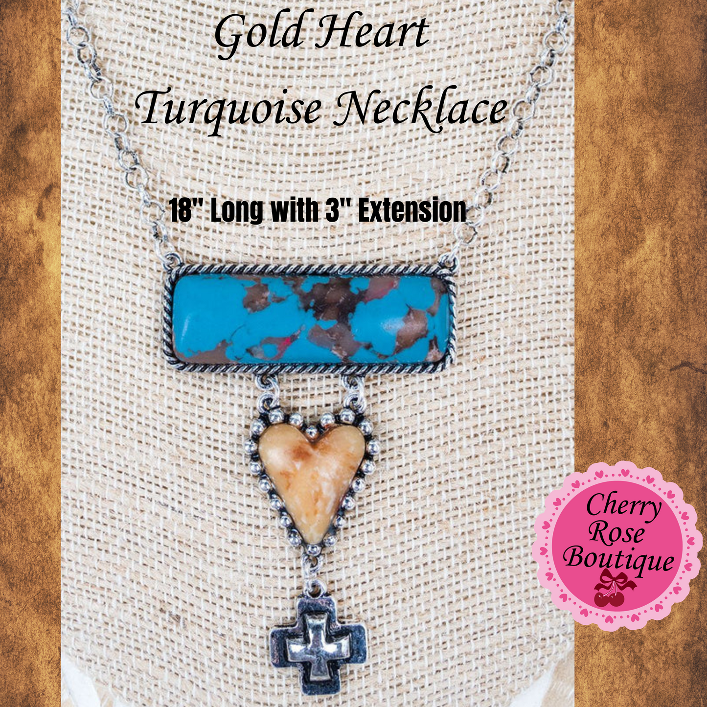 Necklace and Rings, Western Retro Turquoise Style