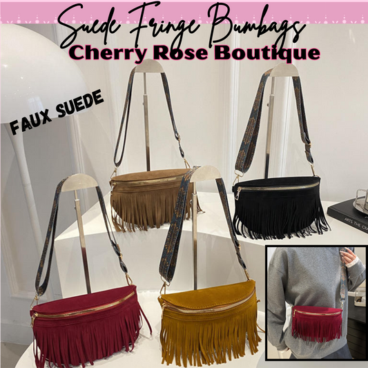 Suede Fringe Bumbags (Faux Suede)