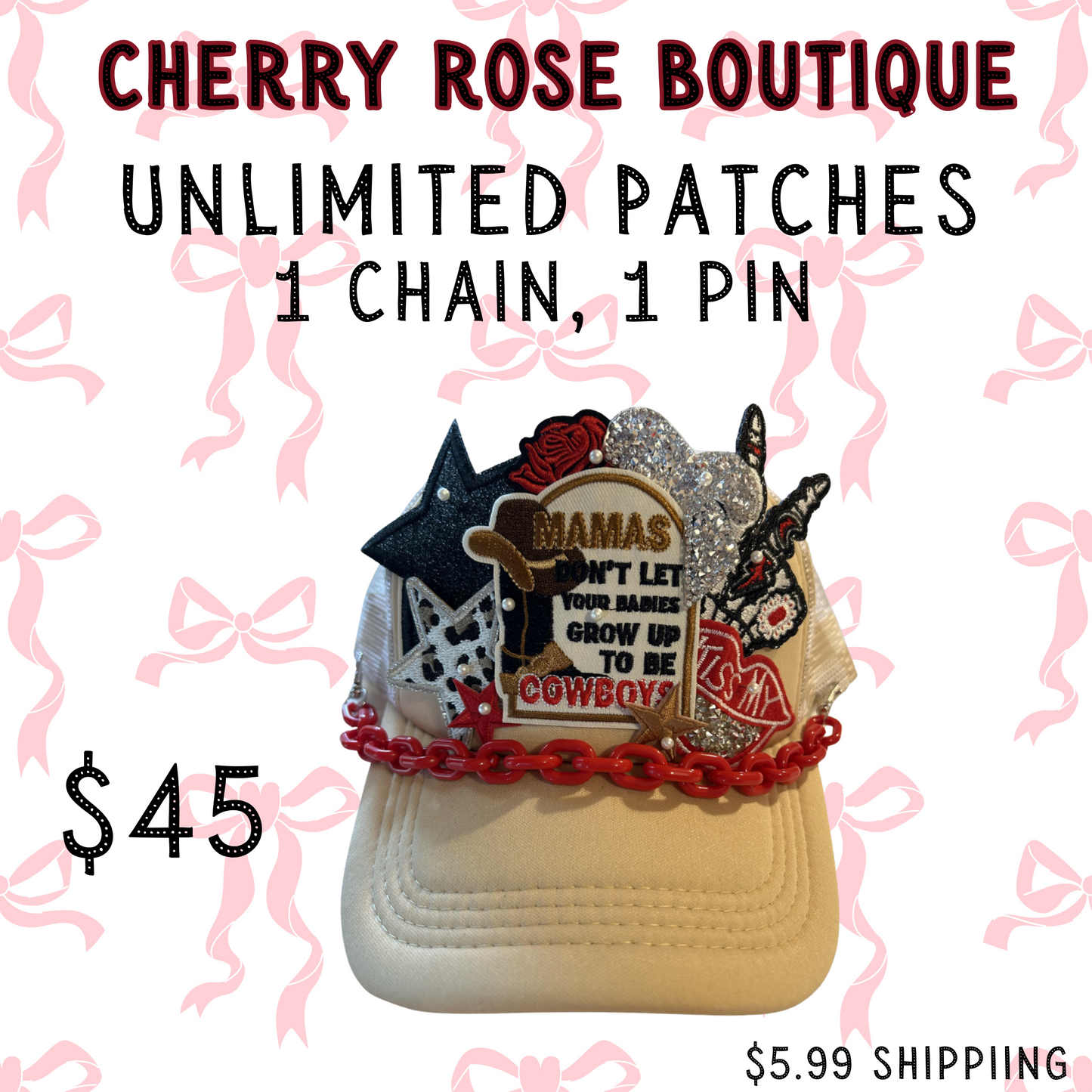 Trucker Hats, Patches & Transfers